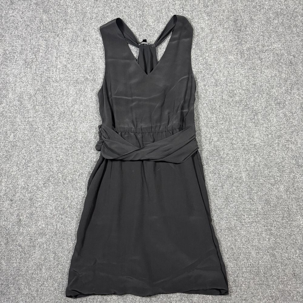 Theory Black 100% Silk Sleeveless Dress Size 6